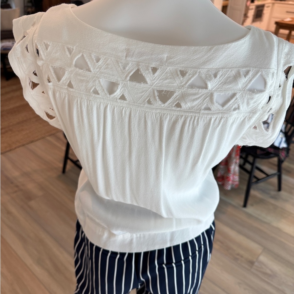 White cap Sleeve Women's Top